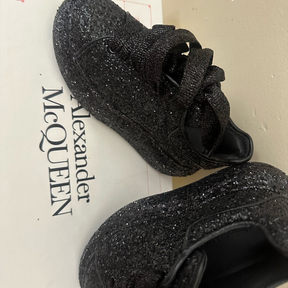 Alexander McQueen Kids Black Glitter Sneakers